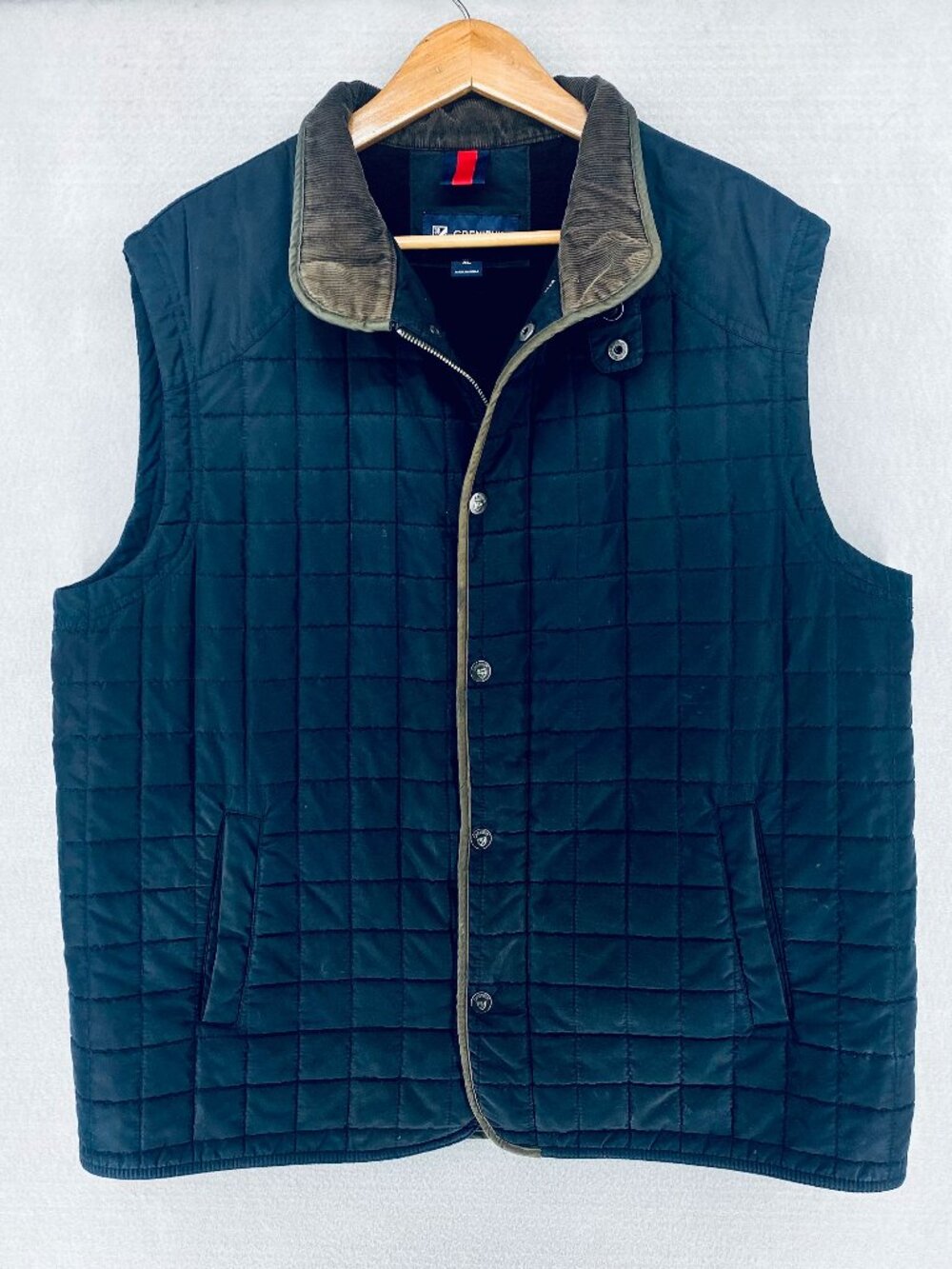 Daniel Cremieux Vest Men’s XL Gray Quilted Full Zip Puffer Outdoor